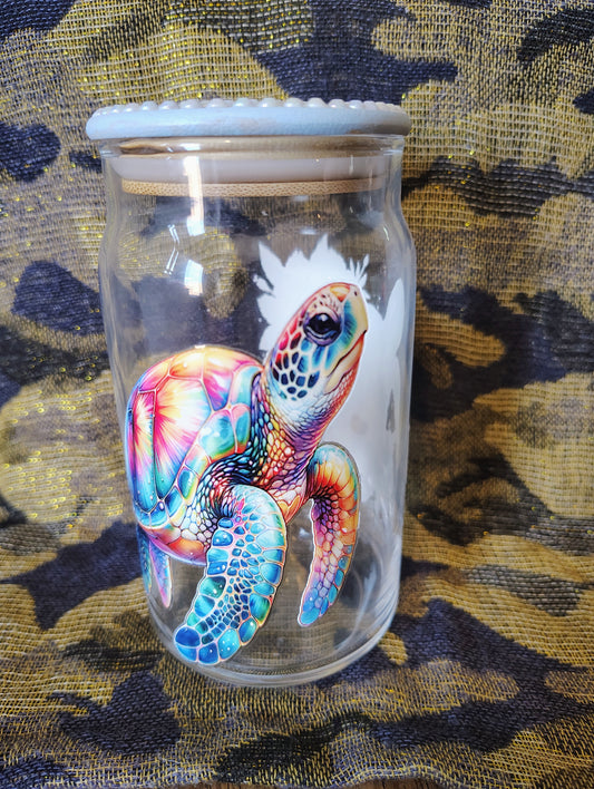 Sea turtle Libby glass cup