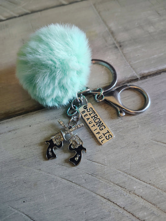 Strong is beautiful keychain