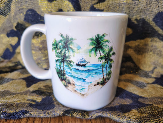 Tropical view mug