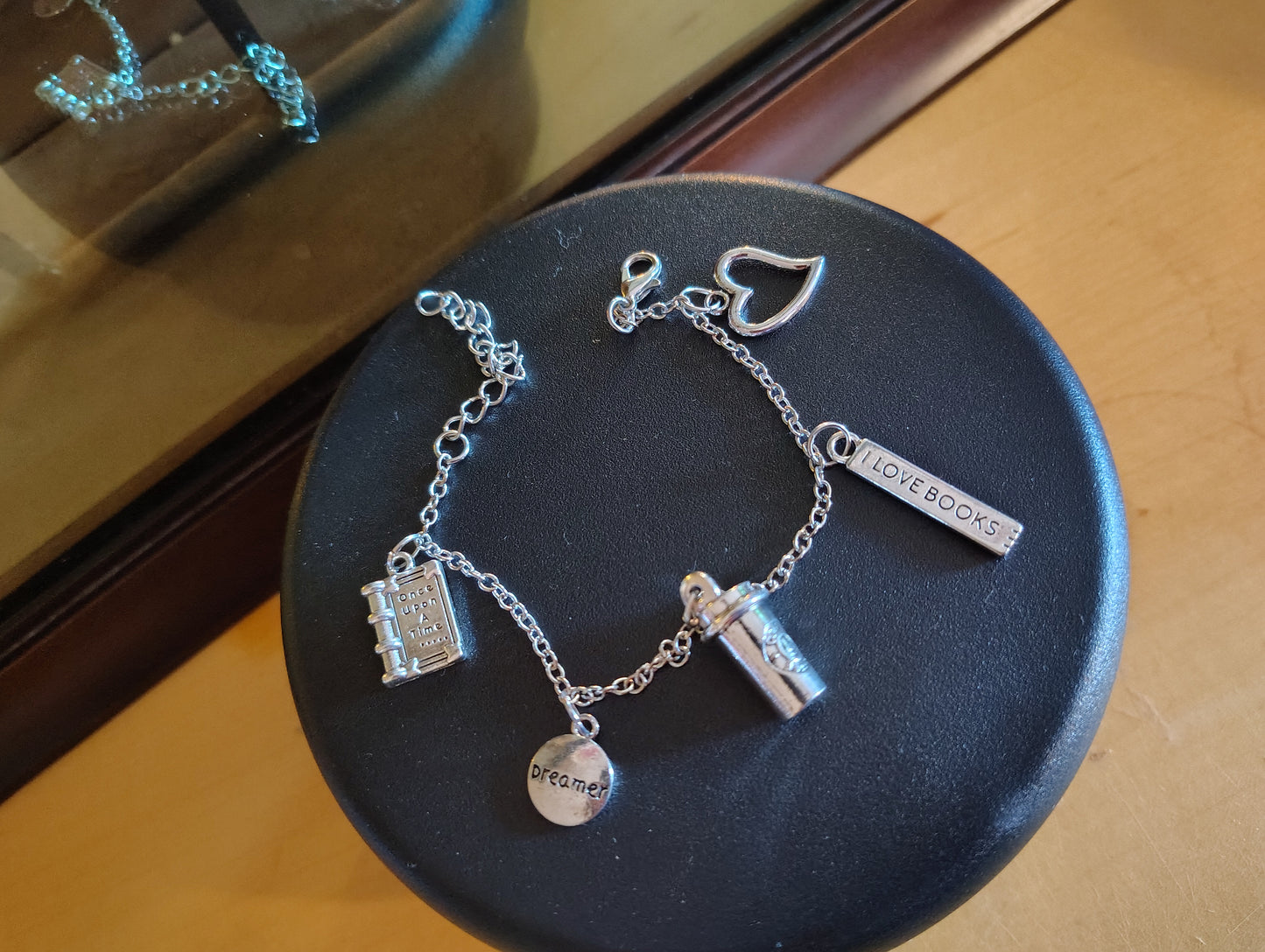 Book lovers charm bracelet